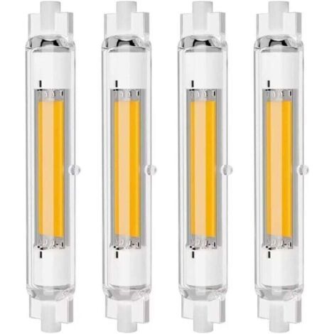 FENOPLASTICALot de 4 Ampoules LED R7S 118mm 30W Dimmables, Blanc Chaud 3000K, Sans Scintillement (1/4)