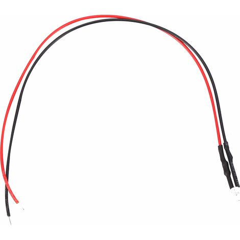 10 diodes électroluminescentes LED 12 V 3 mm, câble LED multicolore 20 cm, 0,06 W (rouge) (1/5)