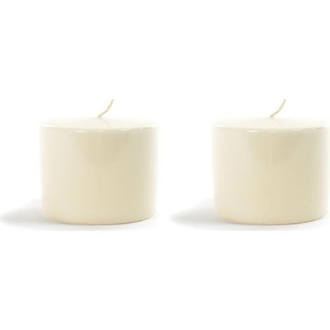 Set 2 candele cilindriche 100 g avorio Mercury