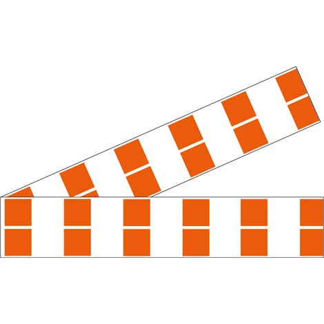 Lot 2 bandes 52mm x 1m - Double carrés Orange - 4640761