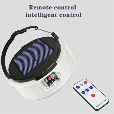 Lampe de secours portable étanche, lampe de travail solaire, adaptée à l'extérieur, au camping, à la randonnée, à l'urgence, à l'e (1/4)
