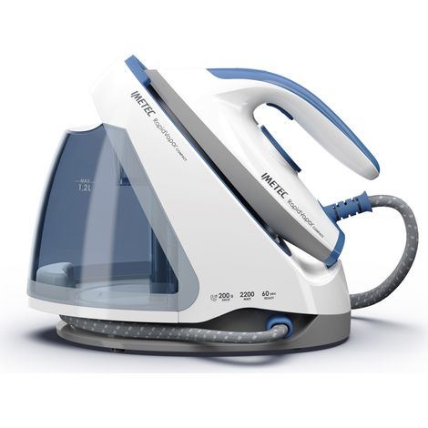 Imetec Rapidvapor Compact Ferro da Stiro Generatore di Vapore, Fino a 4,8 Bar Pump, 2200 W, Colpo di vapore da 200 g, Carica continua con serbatoio estraibile da 1,2 l, Leggero e Compatto (1/4)
