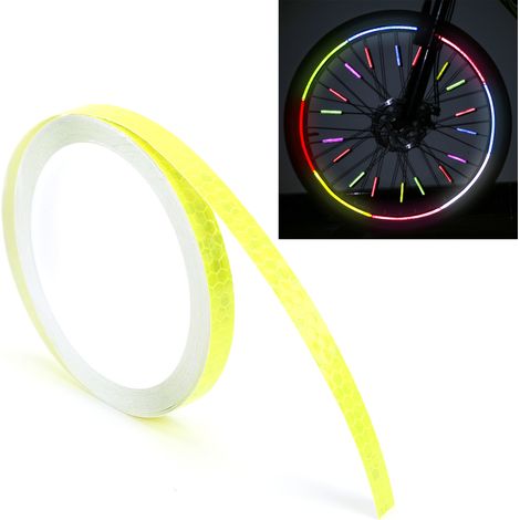 Autocollants Réfléchissants Hexagonaux Imperméables - Ruban Lumineux pour Vélo, Voiture, Moto, Décoration DIY Jaune