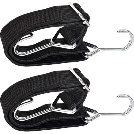 2er Set Spanngurte mit Haken, 3cm breit, verstellbar, 50-80cm
