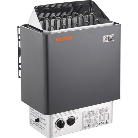8 kW 400 V Poêle de Sauna Électrique Chauffage jusqu'à 110°C pour Cabine 8-12 m³ Espace Spa Hôtel (1/5)