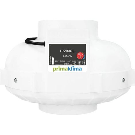 Extracteur d'air 800 m3/h - 1 vitesse - diamètre 160mm - Prima Klima