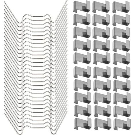 Bardusch-120 Pcs Clips de fixation pour vitre de verre à effet de serre en acier inoxydable (avec 60 clips de fil W pour vitrage en serre et 60 clips de chevauchement en Z pour vitrage de serre) (1/5)