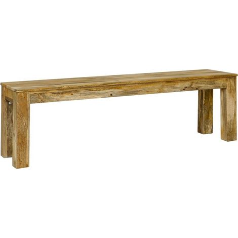Dakota Bench Large - Mango Wood - L35 x W148 x H45 cm - Light Finish