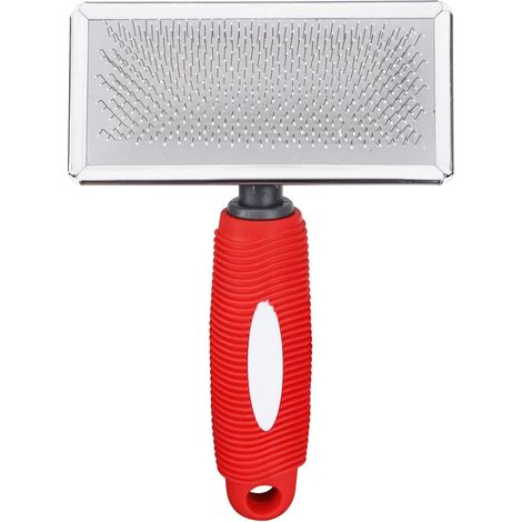 Cat Brush Grooming Brushes for Dogs Comb for Brushing Dead Hair Cleaning Brush Needle Model to Reduce Hair Removal Anywhere M Red (1/5)