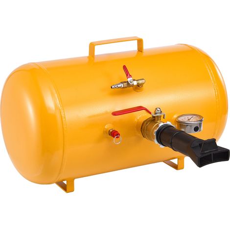 Outil Talon Pneu à Air, 10 gallons 37,9 L, Décrassage Pneu, Pression 87-116 PSI, Gonfleur Quad Tracteur Pick-up Jeep, Jaune (1/5)