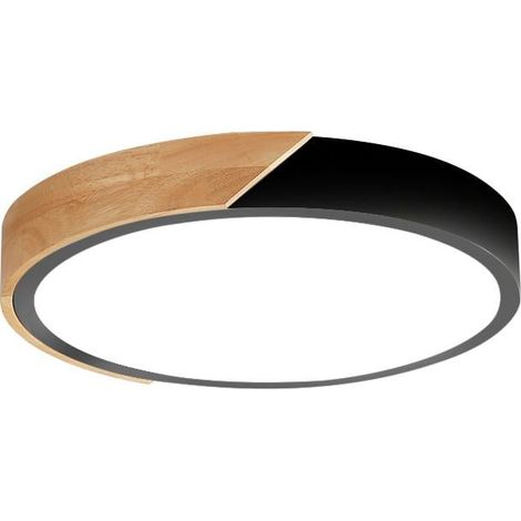 Plafon LED Bois Noir Rond 24W CCT - Ledme - LM8283 (1/5)