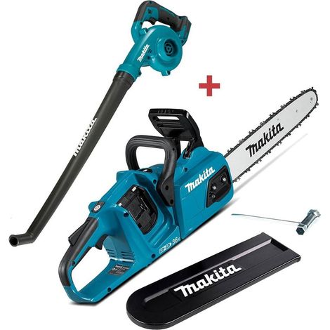 Makita DUC355Z Twin 18v / 36v LXT Cordless 35cm Chainsaw & DUB186Z Blower Bare (1/5)