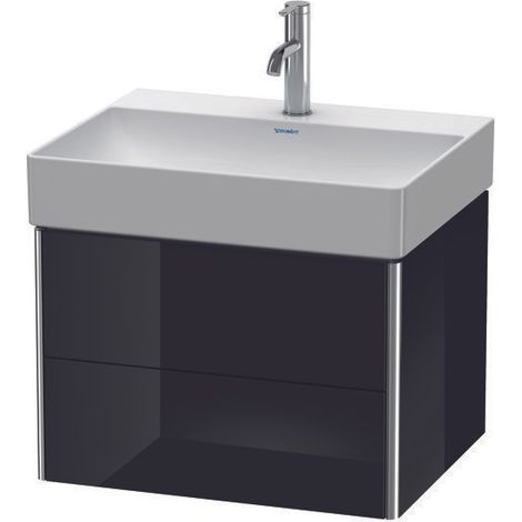 Mueble bajo lavabo XSQUARE 397x584x460mm negro alto brillo (1/3)
