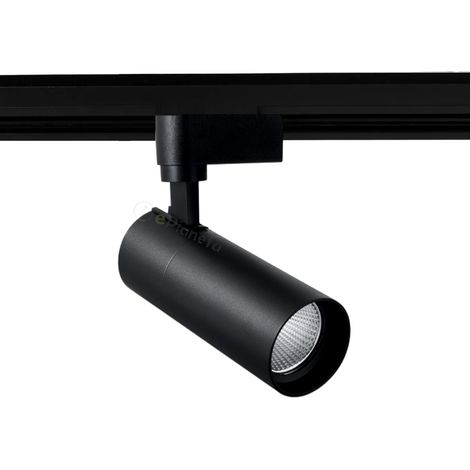 FARETTO LED DA BINARIO MONOFASE 15W CCT ORIENTABILE BIANCO NERO Nero - 15W CCT (1/5)