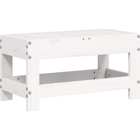 Maison Exclusive - Gartenhocker Weiß 62x30x32 cm Massivholz Kiefe