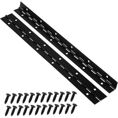 Charnières de piano résistantes à l'usure et à l'érosion, longues et robustes, noires, lot de 2 (1/5)