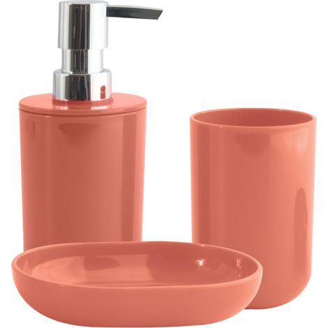 Lot de 3 accessoires de salle de bain INAGUA Terracotta MSV