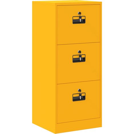 Maison Exclusive - Mueble archivador Amarillo Mostaza 45,5 x 42 x