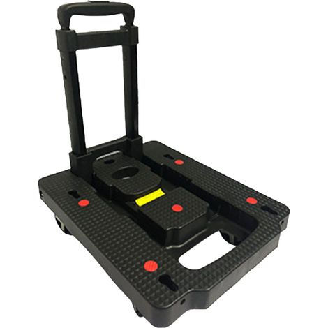 Chariot de courses pliant avec plateforme plate, caddie de transport portable à roulettes multidirectionnelles, diable de marché pour courses, modèle exclusif Asie du Sud-Est, poussette à bagages légè (1/5)