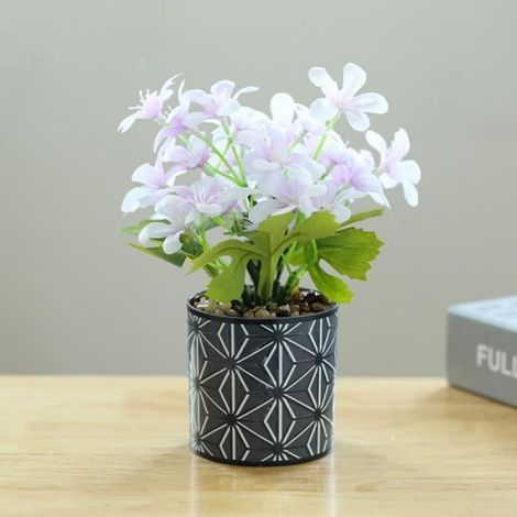Fleurs Artificielles avec,Centre de Table Bouquet Floral d'Hortensia et pour Décoration de Maison, Salon ou Bureau,lavande