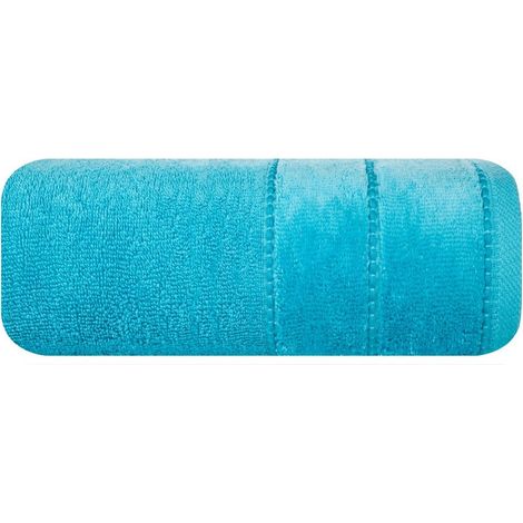 Toalla Mari 70x140 turquesa claro con borde de terciopelo 500 g/m² (1/4)