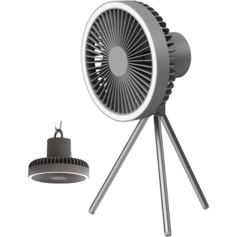 Standventilator, integrierte LED-Laterne, 10000-mAh-Akku, 3 Geschwindigkeitsstufen, leise (39 dB), für den Innen- und Außenbereich (1/5)