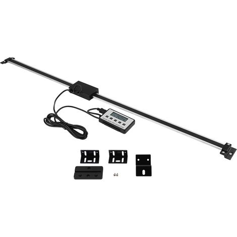 Règle numérique LCD 0-600mm précision linéaire, kit mesure pour fraiseuse et tour, affichage digital haute exactitude, outil métrologie industriel