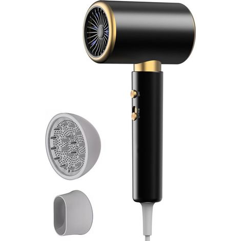 Online Store – Sèche-cheveux professionnel 2400W – 3 vitesses – 3 températures – Technologie ionique – Diffuseur et concentrateur inclus – Pour cheveux épais et bouclés (1/5)