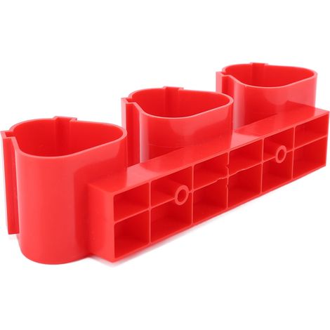 Milwaukee M12 Wand-Batteriehalter – ABS-Batterieorganizer mit 2 Halterungen (je 3 Steckplätze) und Montagesatz (1/5)