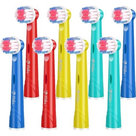 Brossette Enfants Compatible avec B - Milos Têtes de Brosse à Dents Électrique pour Enfants Brossettes de Rechange Électriques Lot de 8 (1/5)
