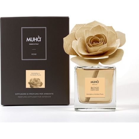Muhà Rose Diffuser Profumatore Per Ambiente Vaniglia e Ambra Pura 100Ml (1/2)