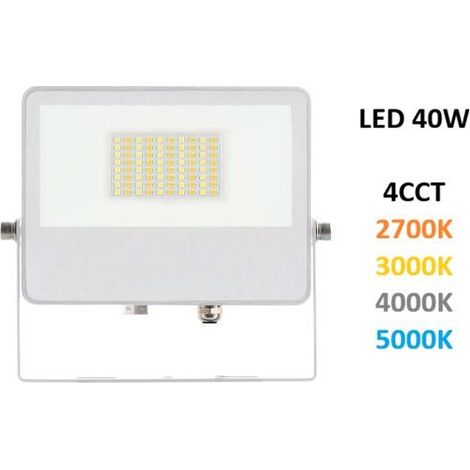 FARO PROIETTORE PER ESTERNO A LED 40W SWITCH 4CCT BIANCO SKY BENEITO (1/3)