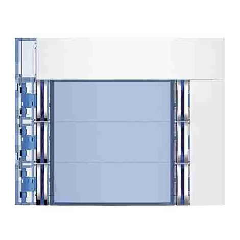 BTI352162 Panel frontal de 6 botones en doble columna, acabado totalmente blanco