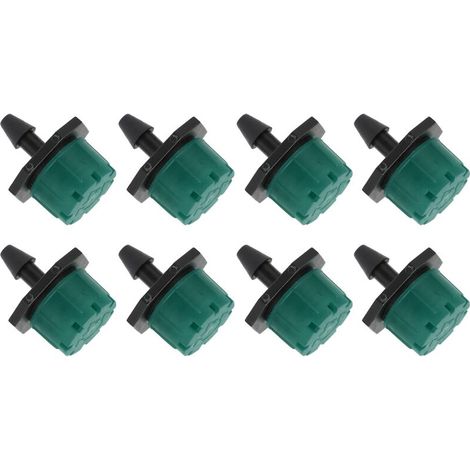 Lot de 100 arroseurs d'irrigation réglables à 360° – 1/4", vert (1/5)