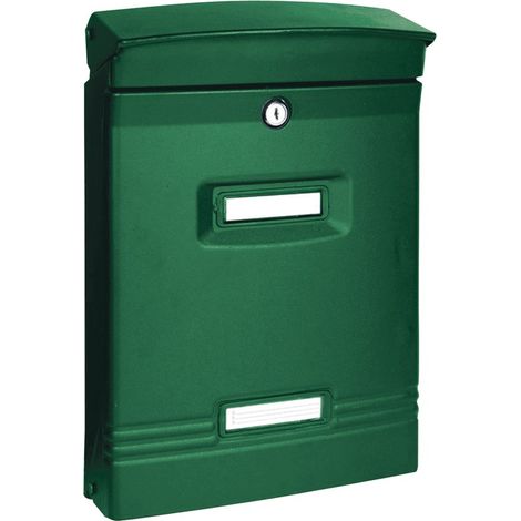 CASSETTA POSTALE ESTERNA ALLUMINIO VERDE MALADETA - 25,5X12X37