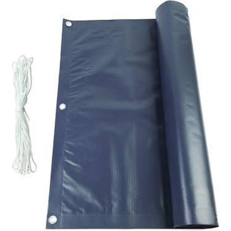 STUOIA OMBREGGIANTE PVC CON CORDA - mt.6x0,90h. COLORE GRIGIO SCURO (1/2)