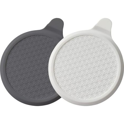 (Lot de 2 Gris+Blanc) Bouchon de Drain Universel,À Ventouse,18 cm Bouchon Flexible en Silicone pour Éviers de Salle de Bain,Lavabo,Cuisine & Douche (1/5)