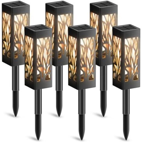 Lampe Solaire Exterieur Jardin, 6 Pièces Décoration Jardin Lanterne Solaire avec Lumière Blanche Chaude, IP65 Étanche Lumière Solaire Extérieure Auto On/Off pour Cour Outdoor Cour Pelouse (1/5)