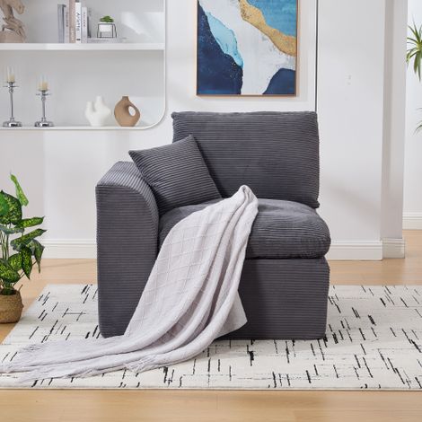 Canapé en tissu simple, fauteuil de salon, moelleux et confortable avec coussins. Coussins inclus. Canapé décontracté de style nordique.