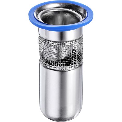 Valve de vidange désodorisante pour cabine de douche - 100 x 42 mm - Valve de vidange unidirectionnelle en acier inoxydable - Bouchon désodorisant pour salles de bains, cuisines et balcons (1/5)