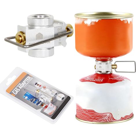 Adaptateur Gaz, Adaptateur Bouteille de Gaz, Collecte de Gaz Résiduels, avec Fonction Échappement, Résistance Aux Hautes et Basses Températures, Adapté Au Camping, Aux Pique-Niques (1/5)