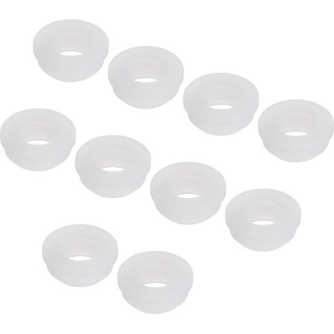 20Pcs Œillet Caoutchouc Diamètre Montage 13mm, ID 10mm, Largeur de Rainure Étroite 2mm Passe Cable Joint Anti-Rayures Transparent pour Boîtes Électriques Et Conduits de Câbles (1/5)