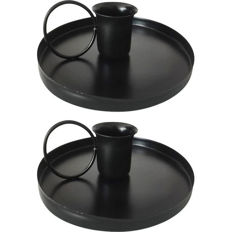 2pcs chandelier en fer, chandelier conique en métal, chandelier noir, support de chandelier Vintage pour mariage, fête, décoration de table, cadeau de pendaison de crémaillère (1/5)