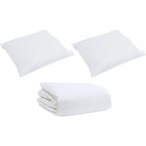 Ensemble de Duvet avec oreiller 3 pcs,Couette Blanc Coton CFW11048 (1/5)