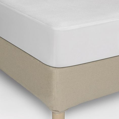 Protège matelas imperméable 60 x 120 cm – Dessus éponge 80% polyester – Bonnet extensible jusqu’à 25 cm – Résistant aux lavages – Univers Decor