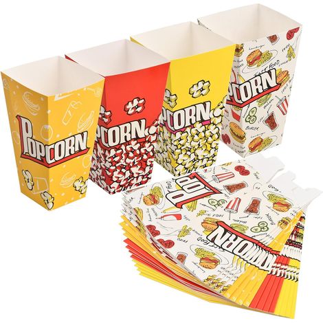 Pièces Boîtes, Grand Sachet, Sac Papier, Pot Reutilisable, Bonbons Boîtes pour Fête, Collations, Anniversaires, Soirées Cinéma, Bébé Douche (1/5)