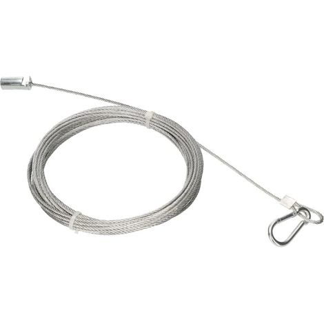 Balai de cheminée en acier x m Ø 3 mm avec collier et filetage (10 m) (1/5)