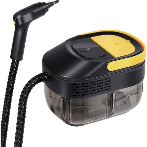 Nettoyeur à vapeur, grand réservoir d'eau, accessoires de nettoyage polyvalents, jaune1 (1/2)