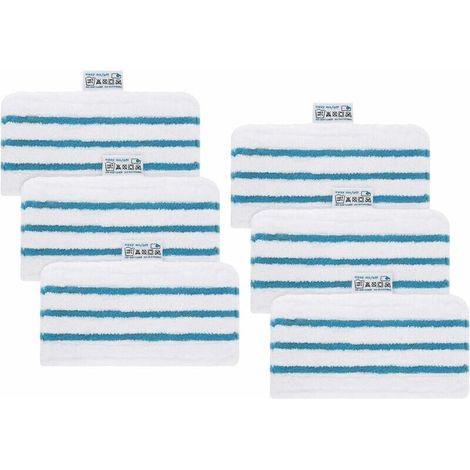 6Pack Microfibres lavables pour vadrouille à vapeur Black & Decker FSMP20, FSMH1321JMD, FSM1500, FSM1600, FSM1610, FSM1620, FSM1621, FSM1630, FSMH162 (1/4)