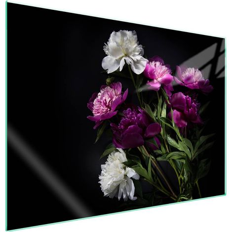 Protection de plaque de cuisson en verre 70x52 cm, motif floral (1/5)